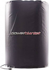 Powerblanket - 22-1/2" Wide, 55 Gallon Wrap-Around Drum Heater - 120 Volt, 400 Watts to 800 Watts, 0.5 Amps, 0°F to 100°F Thermostat Rating - USA Tool & Supply