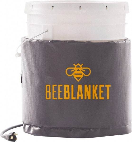 Powerblanket - 12" Wide, 5 Gallon Wrap-Around Drum Heater - 120 Volt, 1 Amps, 0°F to 110°F Thermostat Rating - USA Tool & Supply