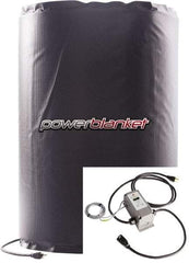 Powerblanket - 14" Wide, 55 Gallon Wrap-Around Drum Heater - 120 Volt, 6.67 Amps, 0°F to 145°F Thermostat Rating - USA Tool & Supply