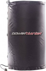Powerblanket - 14" Wide, 15 Gallon Wrap-Around Drum Heater - 120 Volt, 160 Watts to 320 Watts, 0.5 Amps, 0°F to 100°F Thermostat Rating - USA Tool & Supply