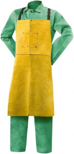 Steiner - 24 x 36" General Purpose Waist Apron - Leather, Yellow, 1 Pocket, Strap Closure - USA Tool & Supply