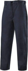 Steiner - Cotton Flame Resistant/Retardant Pants - Zipper Closure, 4 Pockets, 52" Waist, 32" Inseam, Navy, ASTM D6413-10 - USA Tool & Supply