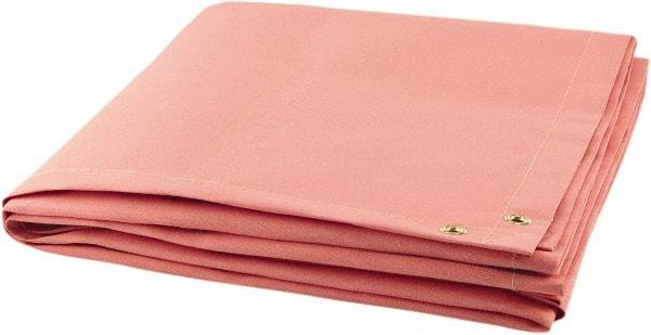 Steiner - 6' High x 6' Wide x 0.016" Thick Acrylic Coated Fiberglass Welding Blanket - Salmon, Grommet - USA Tool & Supply