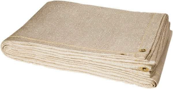 Steiner - 8' High x 6' Wide x 0.05" Thick Fiberglass Welding Blanket - Tan, Grommet - USA Tool & Supply