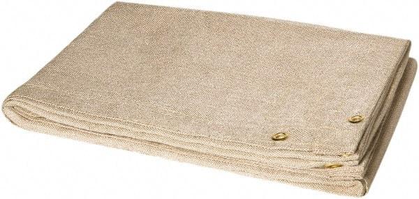 Steiner - 8' High x 6' Wide x 0.035" Thick Fiberglass Welding Blanket - Tan, Grommet - USA Tool & Supply