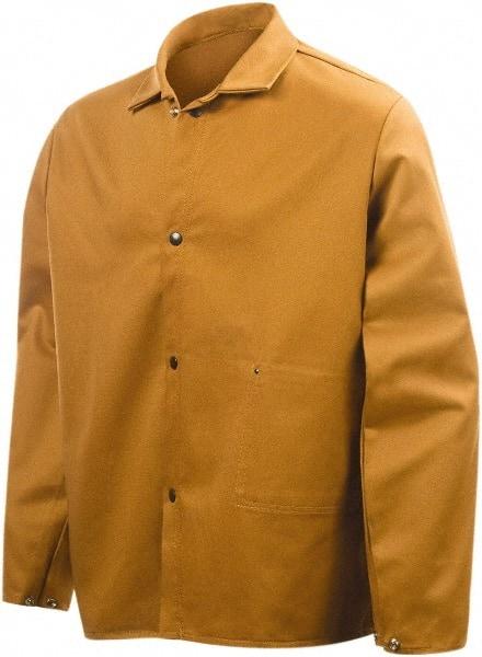 Steiner - Size XL Flame Resistant/Retardant Jacket - Brown, Cotton, Snaps Closure - USA Tool & Supply
