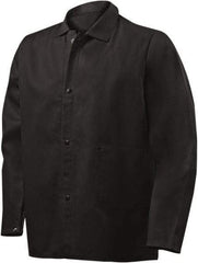 Steiner - Size 5XL Flame Resistant/Retardant Jacket - Black, Cotton, Snaps Closure - USA Tool & Supply