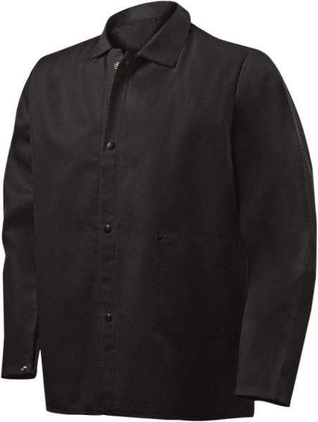 Steiner - Size 4XL Flame Resistant/Retardant Jacket - Black, Cotton, Snaps Closure - USA Tool & Supply