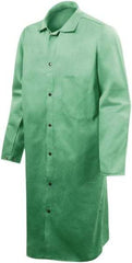 Steiner - Size 4XL Flame Resistant/Retardant Coat - Green, Cotton, Snaps Closure - USA Tool & Supply