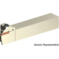 Indexable Cutoff Toolholder: 10 mm Max Depth of Cut, 20 mm Max Workpiece Dia, Right Hand 25 mm Shank Height, 25 mm Shank Width, Uses GCMN Inserts, Series GND