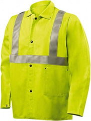 Steiner - Size 4XL Flame Resistant/Retardant Jacket - Lime, Cotton, Snaps Closure - USA Tool & Supply