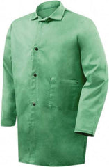 Steiner - Size S Flame Resistant/Retardant Jacket - Green, Cotton, Snaps Closure - USA Tool & Supply