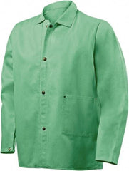 Steiner - Size 5XL Flame Resistant/Retardant Jacket - Green, Cotton & Nylon, Snaps Closure - USA Tool & Supply