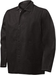 Steiner - Size 5XL Flame Resistant/Retardant Jacket - Black, Cotton & Nylon, Snaps Closure - USA Tool & Supply