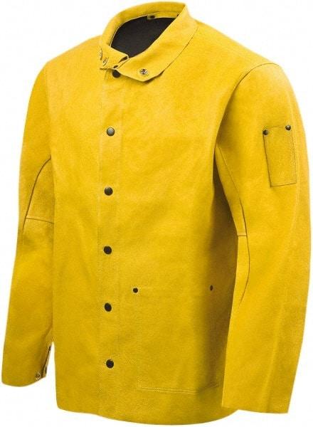 Steiner - Size 2XL Welding Jacket - Tan, Pig Skin, Snaps Closure - USA Tool & Supply