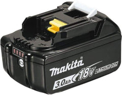 Makita - 18 Volt Lithium-Ion Power Tool Battery - 3 Ahr Capacity, 30 min Charge Time, Series LXT - USA Tool & Supply