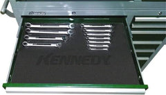 Kennedy - Tool Box PVC Coated Polyester Drawer Liner - 34" Wide x 20" Deep x 1/16" High, For Kennedy Models 3407MP, 348X - USA Tool & Supply
