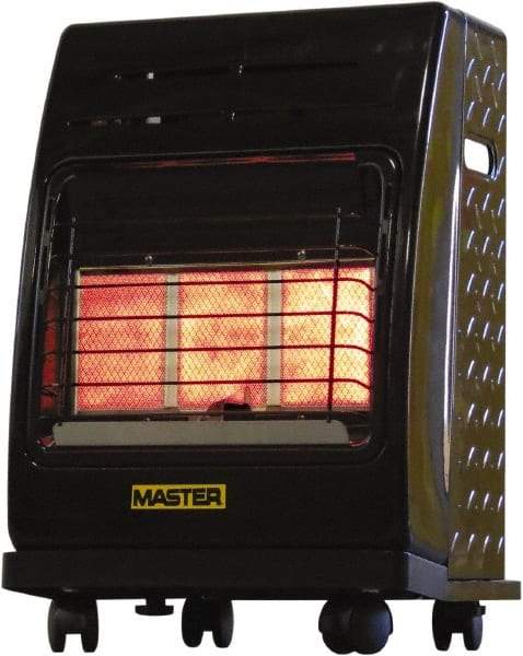 Master - 6,600 to 18,000 BTU, Portable Propane Heater - 20 Lb Fuel Capacity, 15.4" Long x 19.3" Wide x 23-5/8" High - USA Tool & Supply