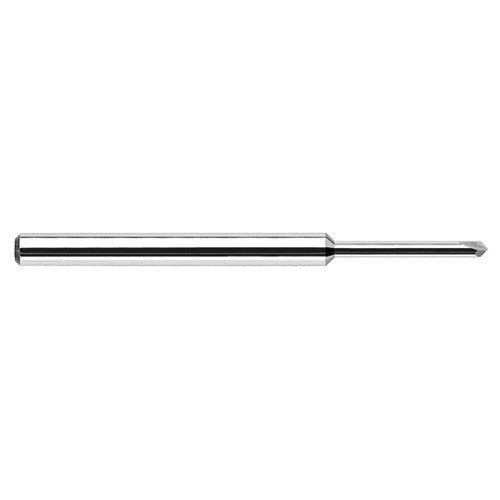 Chamfer Cutters - 0.0150″ (1/64″) Neck Diameter × 0.1250″ (1/8″) Reach × 45° per side Carbide Pointed Chamfer Cutter, 2 Flutes
