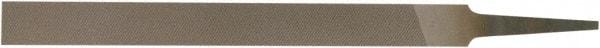 Nicholson - 4" Standard Precision Swiss Pattern Equalling File - Double Cut, 13/32" Width Diam x 5/64" Thick, With Tang - USA Tool & Supply