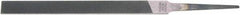 Nicholson - 4" Standard Precision Swiss Pattern Narrow Pillar File - Double Cut, 3/8" Width Diam x 7/64" Thick, With Tang - USA Tool & Supply