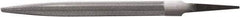 Nicholson - 8" Standard Precision Swiss Pattern Half Round File - Double Cut, 47/64" Width Diam x 3/16" Thick, With Tang - USA Tool & Supply