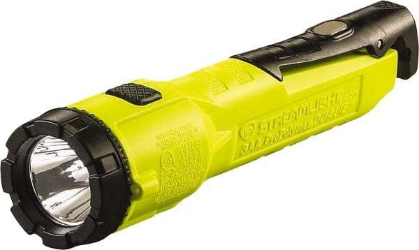 Streamlight - White LED Bulb, 140 Lumens, Industrial/Tactical Flashlight - Yellow Plastic Body, 3 AA Alkaline Batteries Not Included - USA Tool & Supply