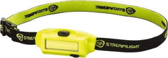 Streamlight - White LED Bulb, 180 Lumens, Hands-free Flashlight - Yellow Plastic Body, 1 Integrated Lithium-Polymer Battery Included - USA Tool & Supply