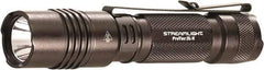 Streamlight - White LED Bulb, 500 Lumens, Industrial/Tactical Flashlight - Black Aluminum Body, 2 CR123A Lithium Batteries Included - USA Tool & Supply
