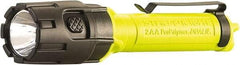 Streamlight - White LED Bulb, 175 Lumens, Industrial/Tactical Flashlight - Yellow Plastic Body, 2 AA Alkaline Batteries Included - USA Tool & Supply
