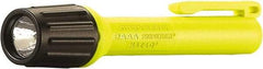 Streamlight - White LED Bulb, 60 Lumens, Industrial/Tactical Flashlight - Yellow Plastic Body, 2 AAA Alkaline Batteries Included - USA Tool & Supply