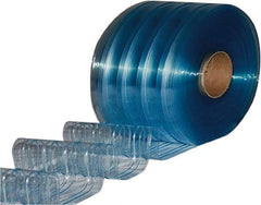 Clearway Door - Clear Ribbed Bulk Strip Roll Dock Curtain Strips - 16" Wide x 100' Long x 0.144" Thick - USA Tool & Supply