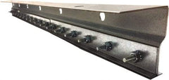 Clearway Door - 3' Long Galvanized Steel Dock Strip Door Mounting Hardware - Use with PVC Strips - USA Tool & Supply