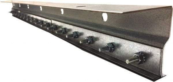 Clearway Door - 4' Long Galvanized Steel Dock Strip Door Mounting Hardware - Use with PVC Strips - USA Tool & Supply