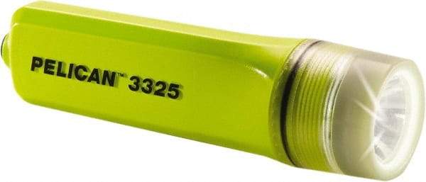 Pelican Products, Inc. - White LED Bulb, 162 Lumens, Industrial/Tactical Flashlight - Yellow Polycarbonate Body, 3 AA Alkaline Batteries Included - USA Tool & Supply