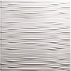Genesis - Pack of 12 Drifts 23-3/4" x 23-3/4" x 0.11" Vinyl Ceiling Tiles - USA Tool & Supply