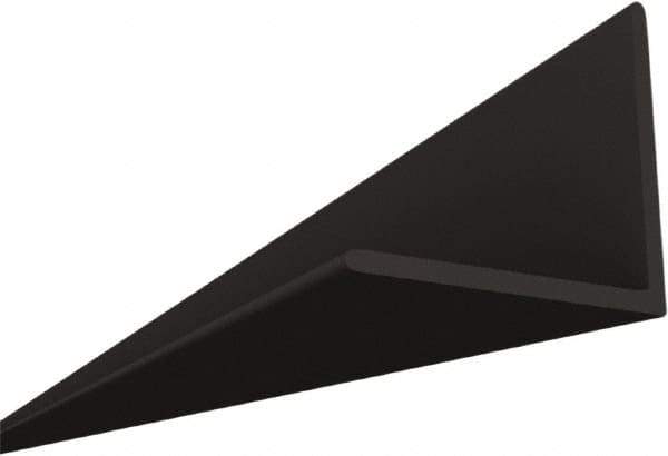 HG-Grid - 8' Long x 15/16" Wide x 15/16" Thick, Vinyl Angled Molding - ASTM E-84 Specification, Black - USA Tool & Supply