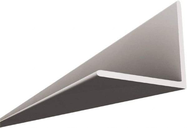 HG-Grid - 8' Long x 15/16" Wide x 15/16" Thick, Vinyl Angled Molding - ASTM E-84 Specification, White - USA Tool & Supply