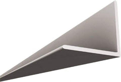 HG-Grid - 8' Long x 15/16" Wide x 15/16" Thick, Vinyl Angled Molding - ASTM E-84 Specification, White - USA Tool & Supply