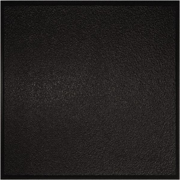 Genesis - 23-3/4" Long x 23-3/4" Wide x 0.11" Thick, Vinyl Ceiling Tile - ASTM E-84 Specification, Black - USA Tool & Supply