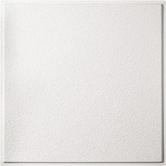 Genesis - 23-3/4" Long x 23-3/4" Wide x 0.11" Thick, Vinyl Ceiling Tile - ASTM E-84 Specification, White - USA Tool & Supply