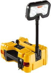 Pelican Products, Inc. - 12 Volt, Cordless, LED Portable Floor Work Light - 1 Head, 4,000 Lumens, Polypropylene, 12" High - USA Tool & Supply