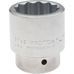 Proto - 1-15/16", 1" Drive, Standard Hand Socket - 12 Points, 3-5/16" OAL, Steel, Full Polish Finish - USA Tool & Supply