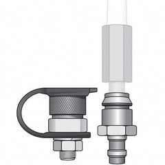 Checkers - Flag Pole Accessories Type: Warning Whip QD Base Mount Kit Material: Steel; Rubber - USA Tool & Supply
