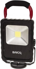 Bayco - 20 Watt, Electric, LED Portable Magnetic Mount Work Light - 12' Cord, 1 Head, 2,200 Lumens, Aluminum, 11-1/2" Long x 6.2" Wide x 3.1" High - USA Tool & Supply