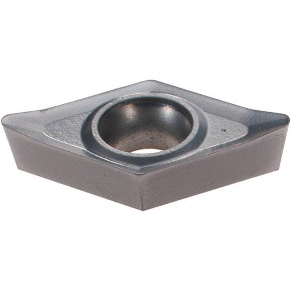 Hertel - DPGT32.52 FY Grade PH7910 Carbide Boring Insert - AlTiN Finish, 55° Diamond, 11° Relief Angle, 3/8" Inscr Circle, 0.156" Thick, 0.032" Corner Radius - USA Tool & Supply