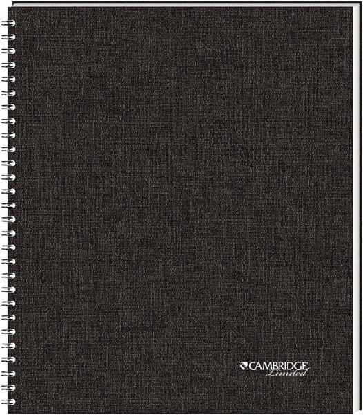 Cambridge - 80 Sheet, 8-1/2 x 11-3/4", Legal (Style) Meeting Notebook - Black - USA Tool & Supply