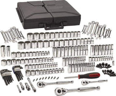 GearWrench - 216 Piece 1/4, 3/8 & 1/2" Drive Mechanic's Tool Set - Comes in Blow Molded Case - USA Tool & Supply