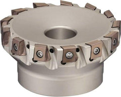 Sumitomo - 14 Inserts, 6" Cut Diam, 11" Arbor Diam, 12mm Max Depth of Cut, Indexable Square-Shoulder Face Mill - 0/90° Lead Angle, 2-1/2" High, LNEX1306.. Insert Compatibility, Through Coolant, Series TSX - USA Tool & Supply