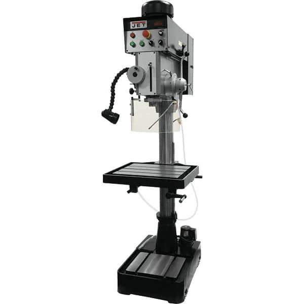 Jet - 10-7/16" Swing, Geared Head Drill & Tap Press - Variable Speed, 2 hp, Three Phase - USA Tool & Supply